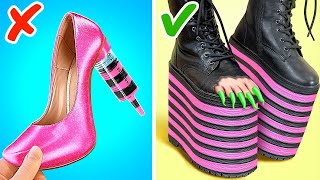 Save Those Ugly Nails! 💅🏼 *Extreme Black Vs Pink Makeover*