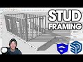 Creating Floor and Wall FRAMING in SketchUp! (Detailed Modeling in SketchUp Part 1)