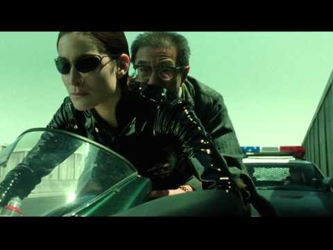The Matrix Reloaded: Trinity on her Ducati motorcycle (HD)