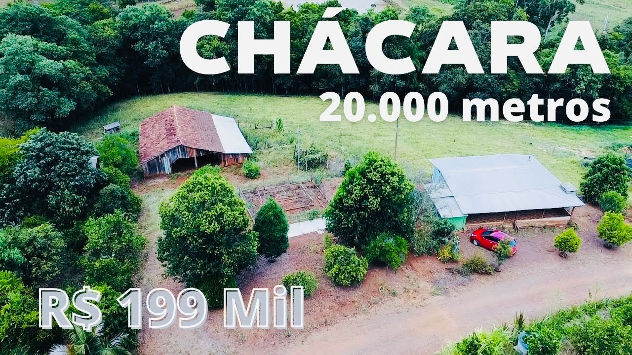 (Vendido)Chácara 20.000 metros + Casa + galpão + Pomar R$ 199 Mil