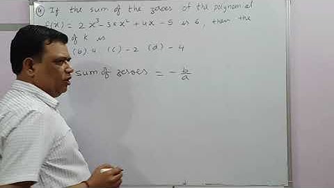 Polynomials class 10 CBSE Chapter 2 , RD SHARMA Solutions MCQs 1 to 7  / zeroes and relationship