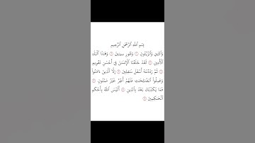 القرآن الكريم سورة التين تلاوة بصوت سعد الغامدي