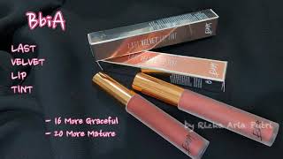 Review And Swatch Bbia Last Velvet Lip Tint Rizka Aria Putri