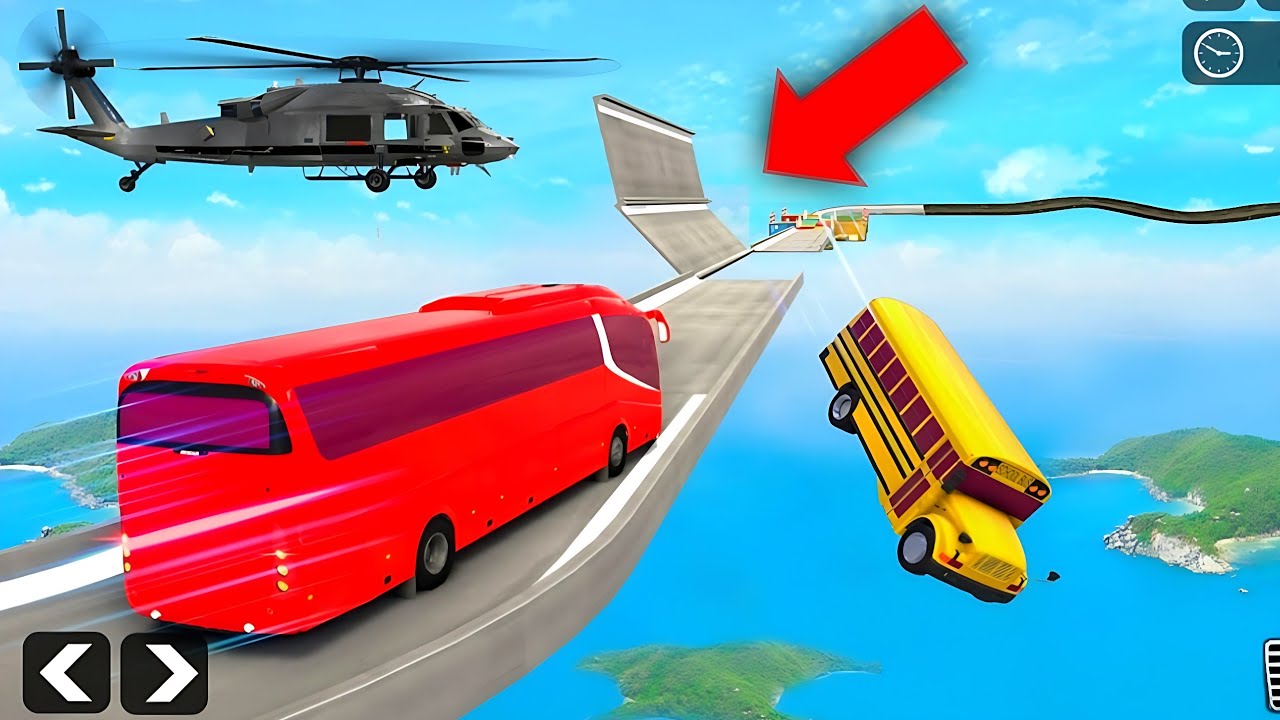 Mega Ramp Bus Stunt 3D Simulator | Bus wala Game | Bus Impossible Stunt ...