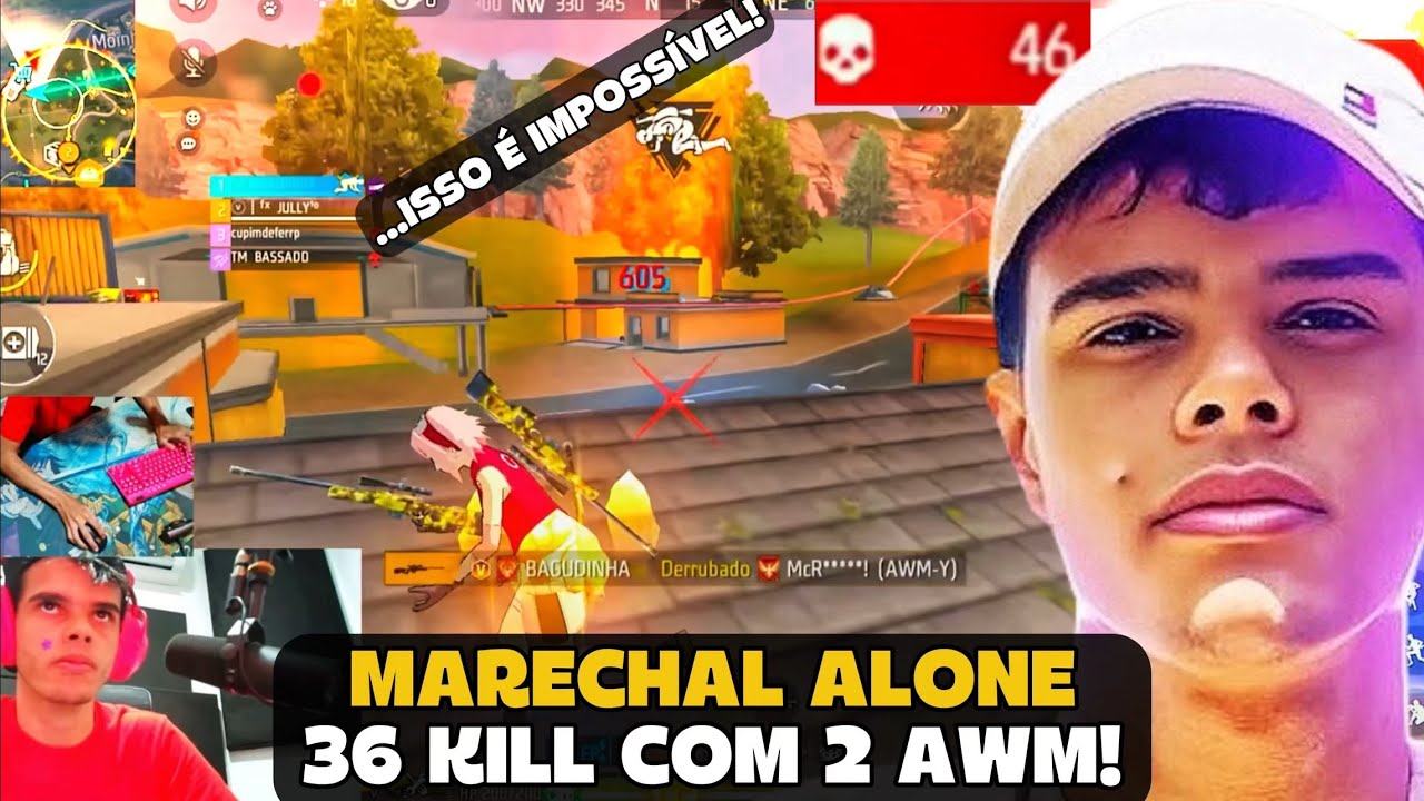 MARECHAL FEZ 36 KILL COM DUAS AWM NA RANK! FREE FIRE - MARECHAL HIGHLIGHTS