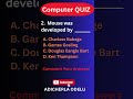 Mouse invented by #windows #music #song #remix #funny #education #shorts #odelu #quiz