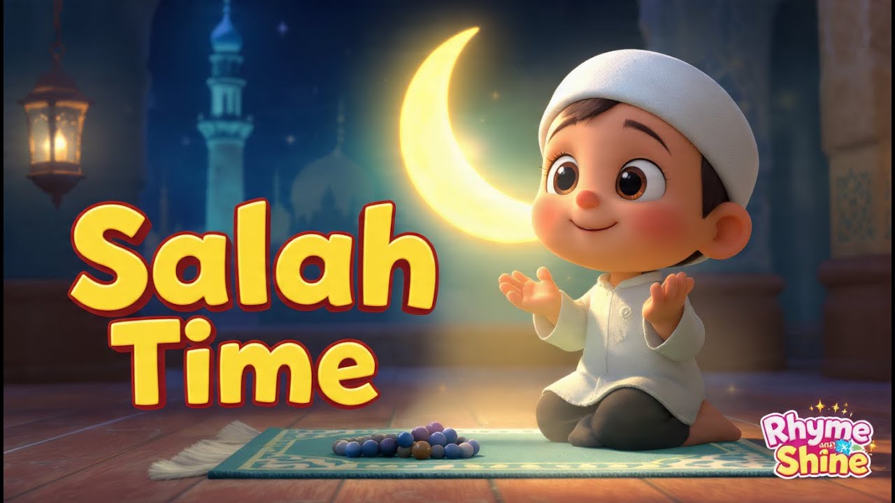 Learn Salah for Kids 🌙 | Five Daily Prayers Rhyme with Duas