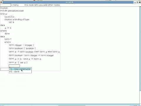 Lambda calculus with type inference in Eastwest