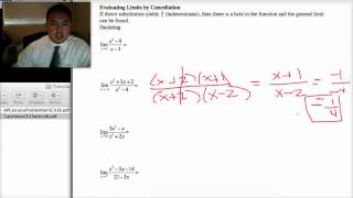 Standard 1: Evaluating Limits Algebraically