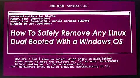 How to Safely Remove Any Linux (Ubuntu) Dual Booted with Windows 10/8.1/8/7/Vista/XP (Only for MBR)