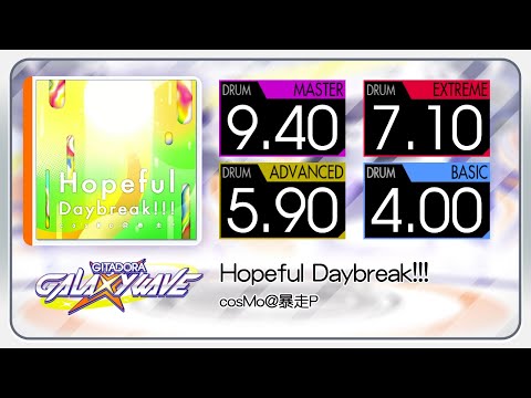【GITADORA】 Hopeful Daybreak!!! (MASTER ~ BASIC) Drum