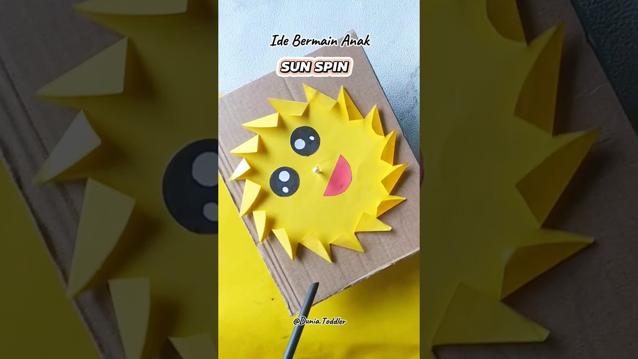 DIY : Membuat Permainan Spin Matahari dari Kertas 