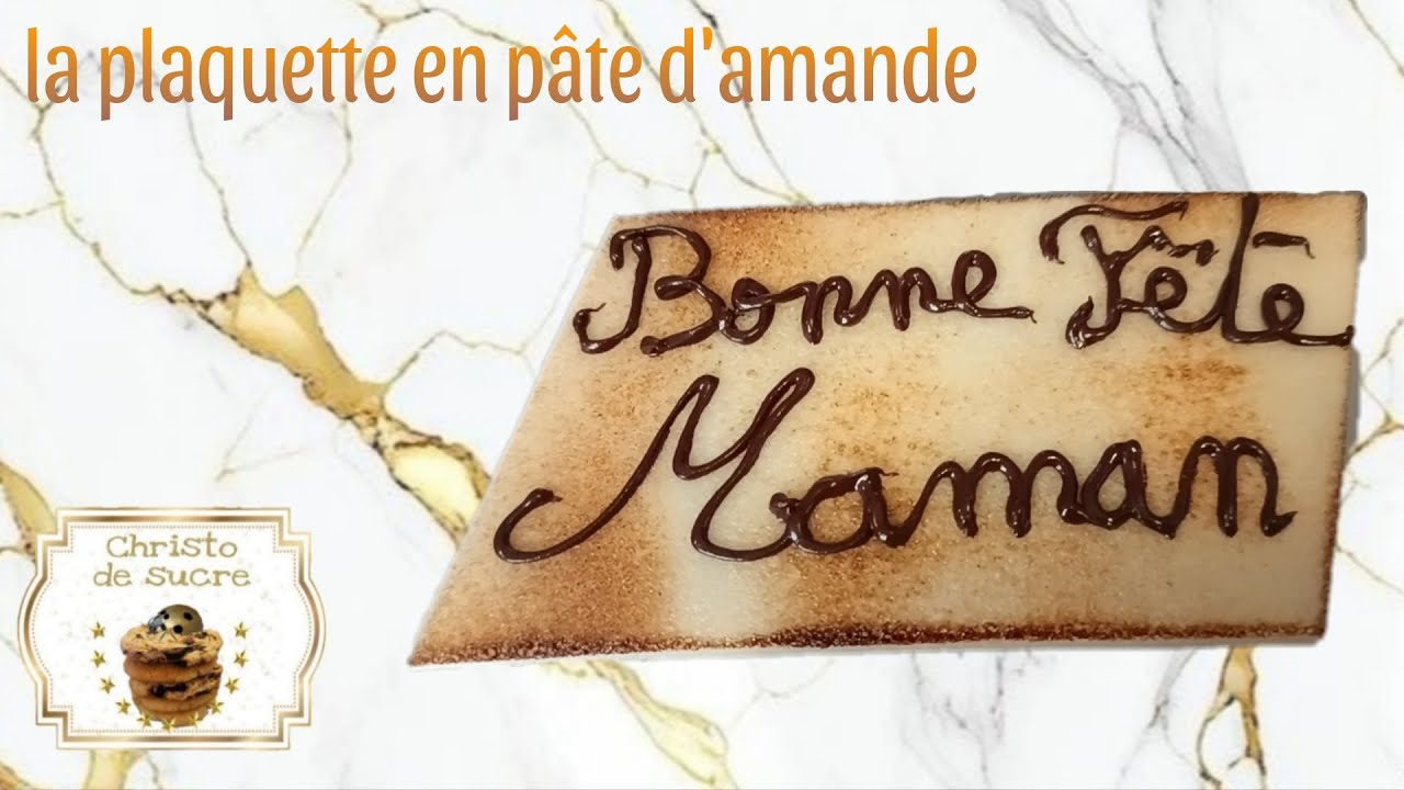 🐞La vidéo de comment réaliser une plaquette anniversaire en pâte d'amande🐞