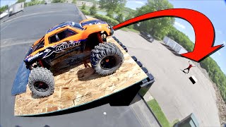 $1400 RC Monster Truck LAUNCH OFF A BUILDING