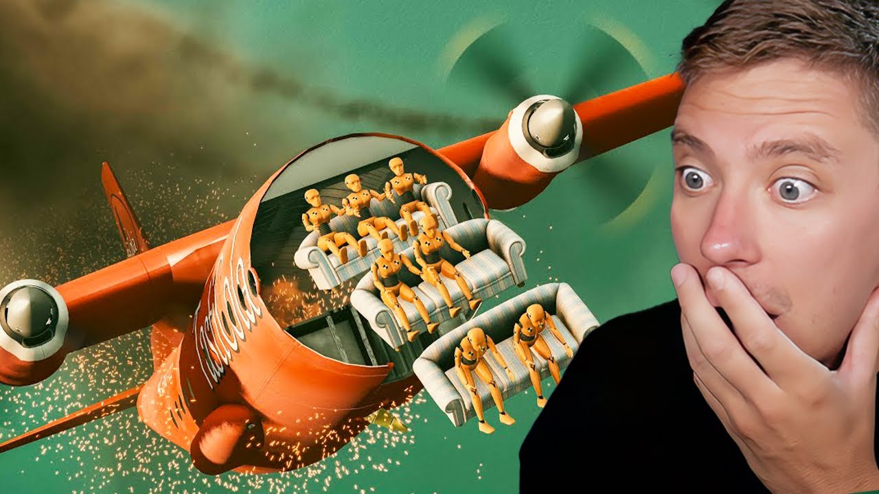 Reacting To beamNG INSANE Plane Crashes