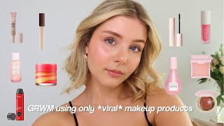 doing my makeup using only VIRAL makeup products