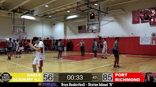 6 Port Richmond Vs. 9 Eagle Academy S.i. - Boys Varsity Basketball Senior Night Live Stream