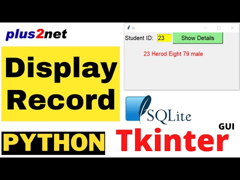 Tkinter to read student id & display matching record from SQLite database table by executing query