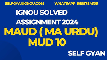 MUD 10 ignou ma urdu  solved assignment 2024 download