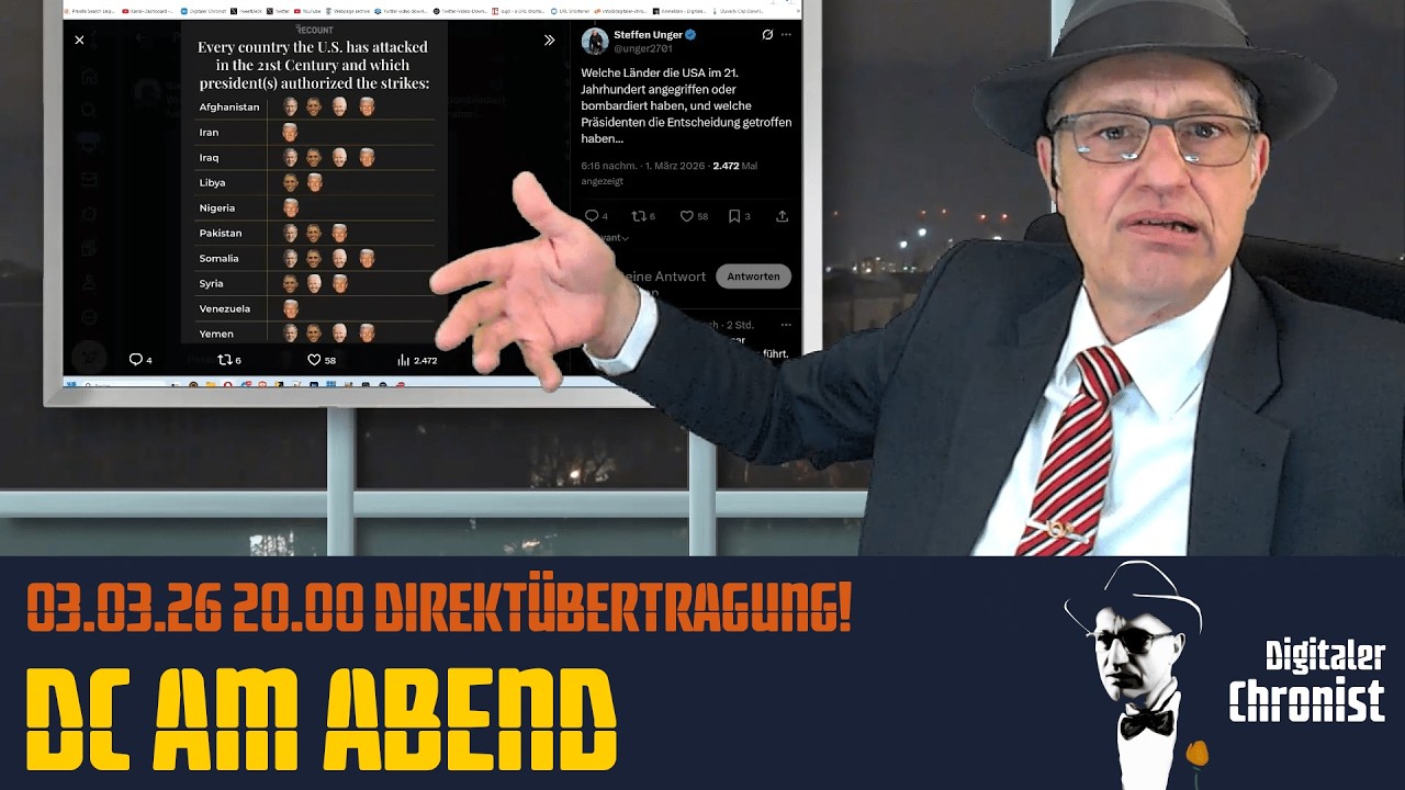 03.03.26 20:00 Direktübertragung! DC am Abend