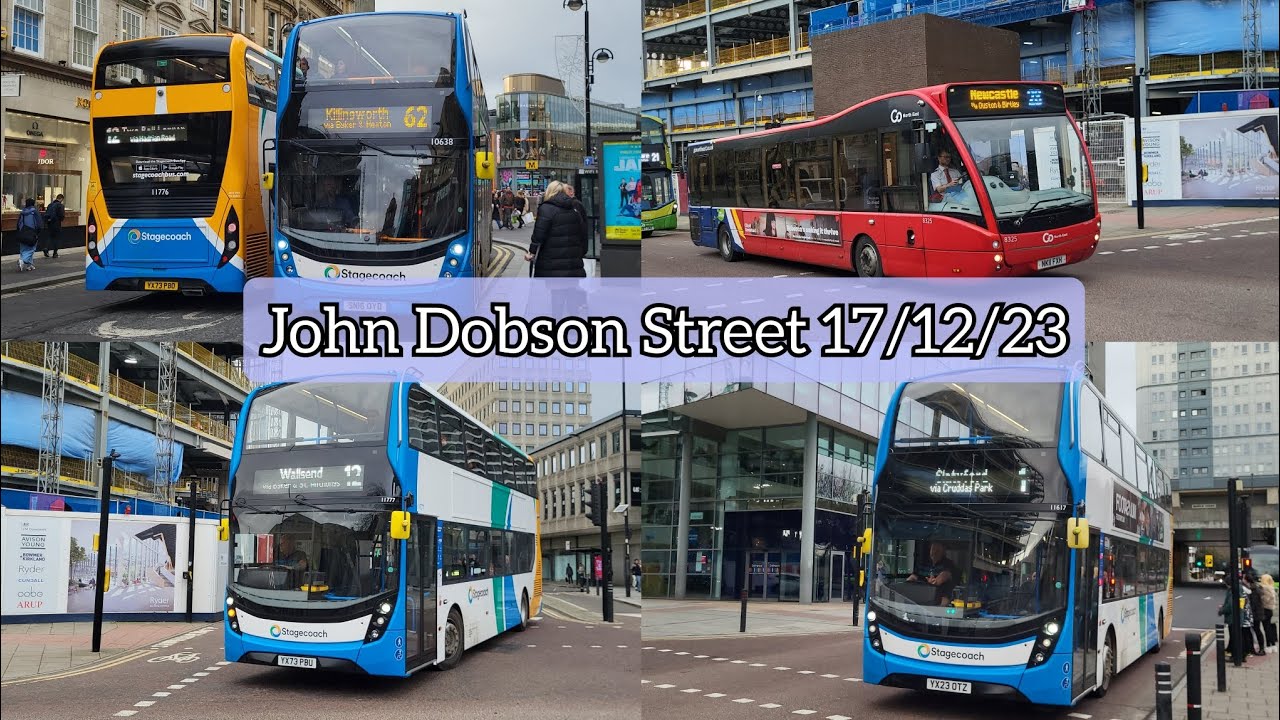 Buses at John Dobson Street | 17/12/23