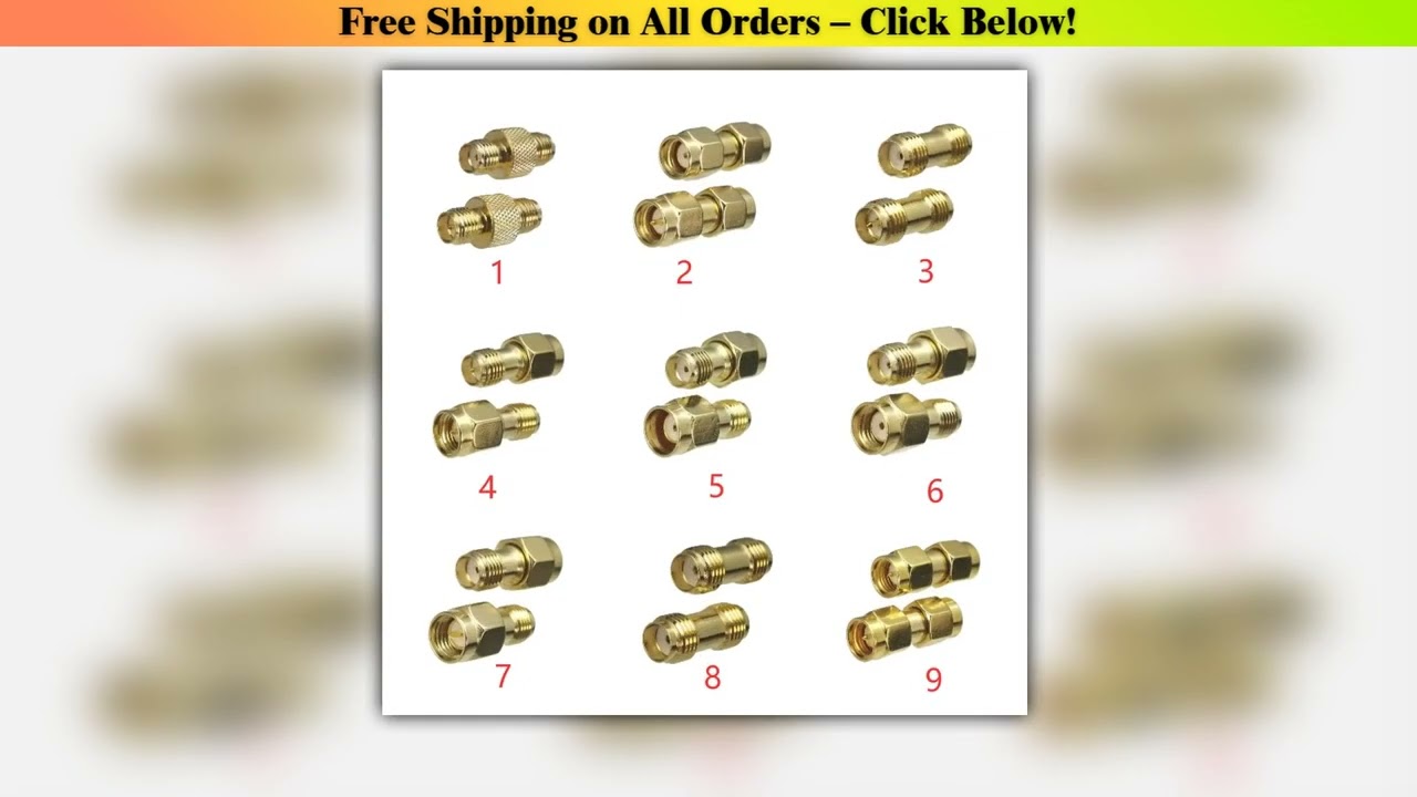 1pcs Connector Adapter SMA RP-SMA to SMA RPSMA Male Plug & Female Jack Straight RF Coaxial