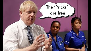 NHS vaccinations - The Pricks are free, 'Boris Tropicana Remix'