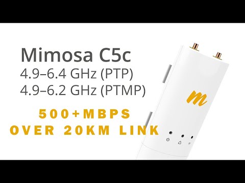 Mimosa C5c with 30dbi Mikrotik Dish 500+Mbps Over 20Km Link