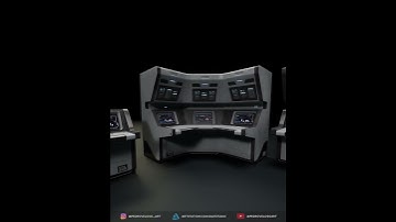 Showcasing the trim sheet applied to a family of sci-fi consoles in Unreal. #gamedev #unrealengine