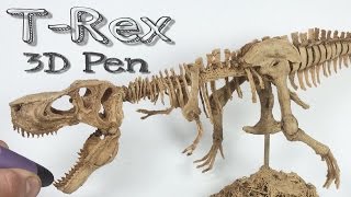 3D Pen Creations | Making a realistic T-Rex skeleton | 3D Pen Art | Time lapse | T Rex