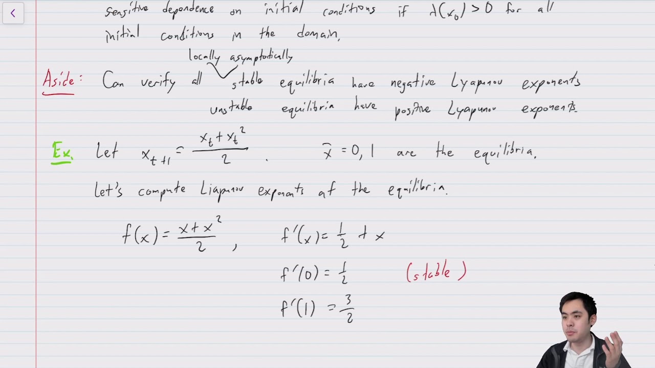 MATC58 Lec 2.7d: Liapunov exponents (2nd look)