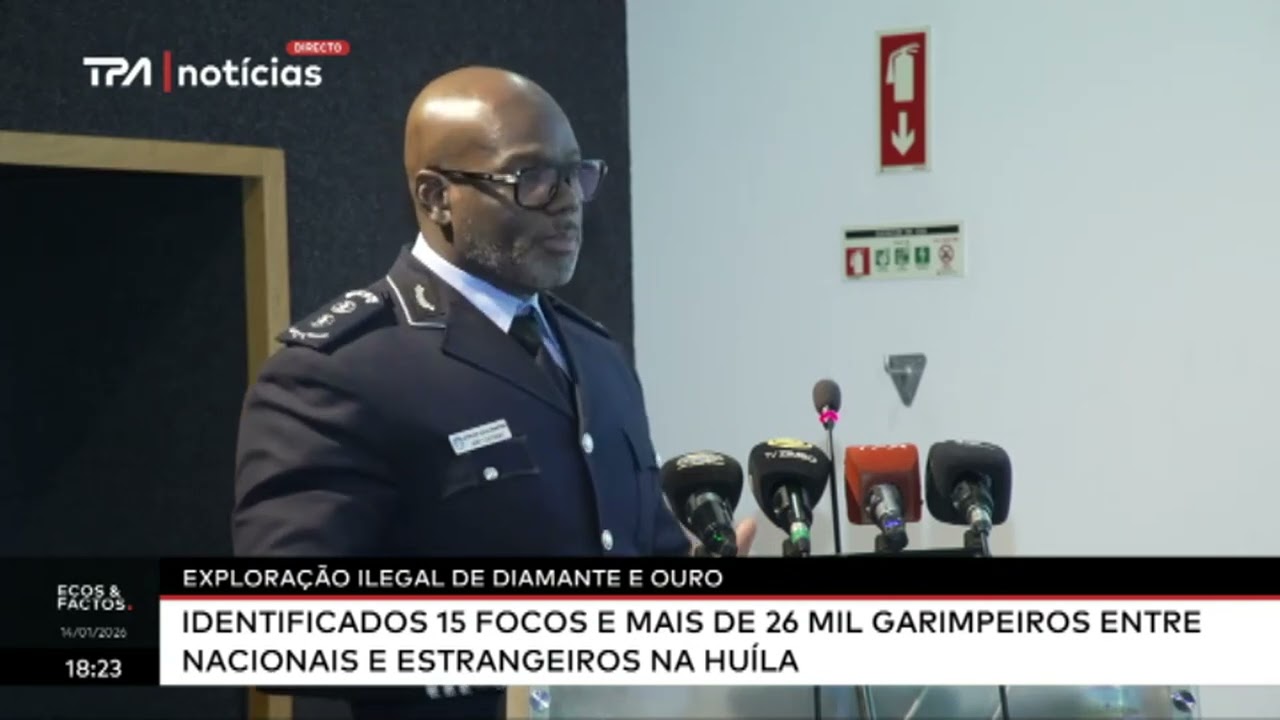 Exploração de diamante e ouro- Identificados 15 focos e mais de 26 mil garimpeiros entre nacionais