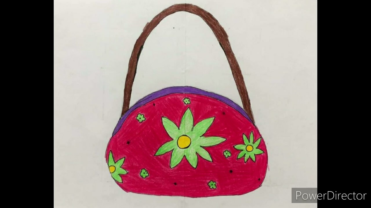 10 mẫu vẽ túi xách lớp 9 đẹp cho các bé tập tô