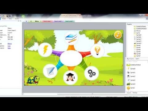 การแทรกภาพเคลื่อนไหว บทเรียนคอมพิวเตอร์ช่วยสอนด้วย Construct 2