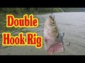 How to tie a double hook rig - Using a Double hook rig to catch Big Catfish