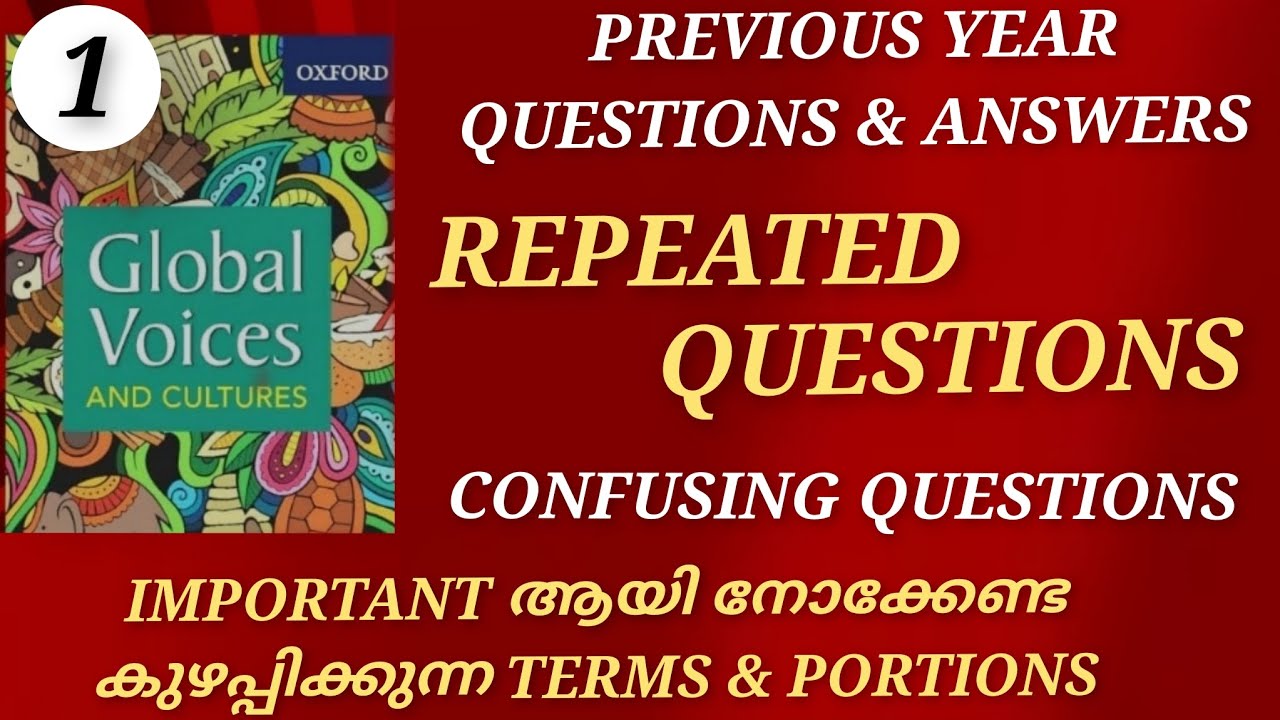 Previous Question &Answers|Part 1| Important Portions|Global Voices ...