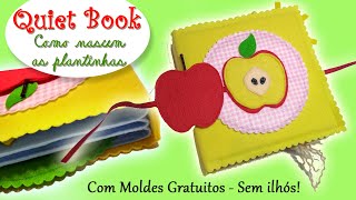 Passo a passo Quiet Book/Livro sensorial sem ilhós! Encadernação diferenciada. Moldes Gratuitos!!