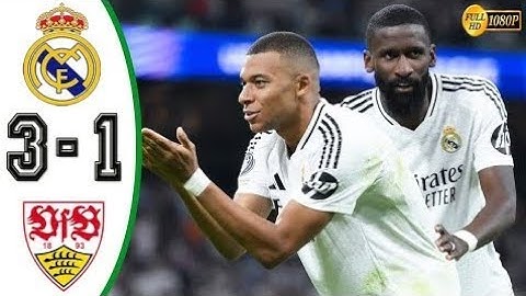 Real Madrid vs VfB Stuttgart 3-1 Highlights & All Goals 2024 t