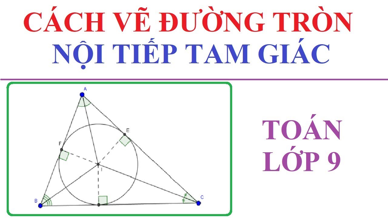 CÁCH VẼ ĐƯỜNG TRÒN NỘI TIẾP TAM GIÁC ĐƠN GIẢN DỄ HIỂU. TOÁN LỚP 9 ...