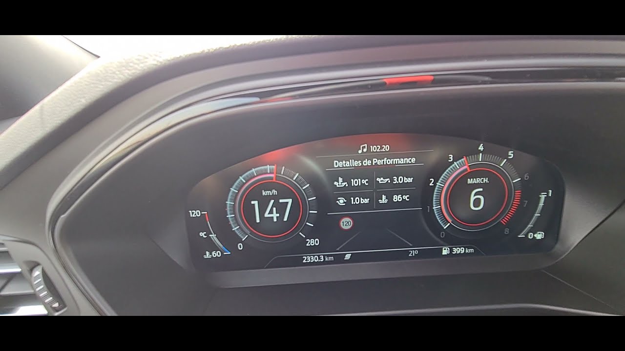 Ford Focus ST 2.3 / 100-200 Km/h en 6ª (6th gear acceleration).