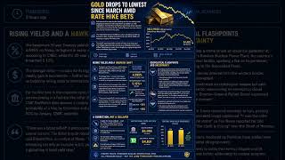 Gold lowest since March with inflation fear|Rising Yields &amp; a Hawkish Shift|Geopolitical Uncertainty