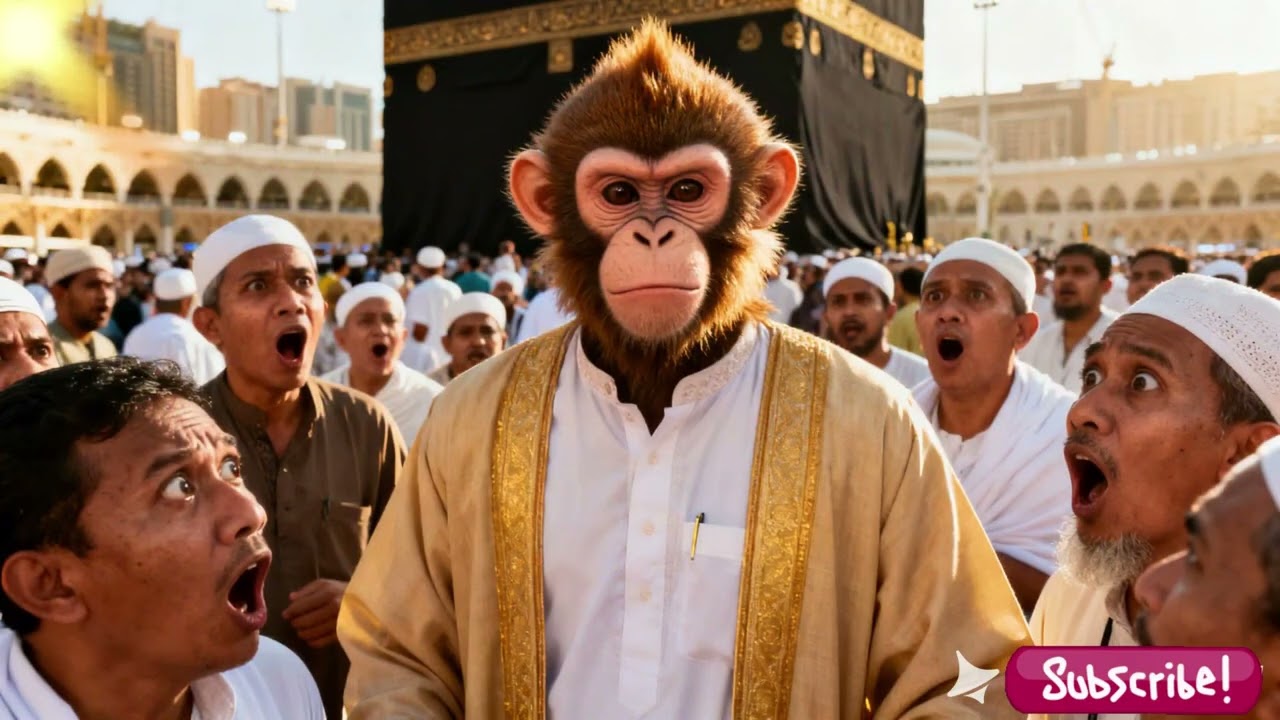 KAGEET!!! WAJAH JADI MONYET DI DEPAN KA'BAH