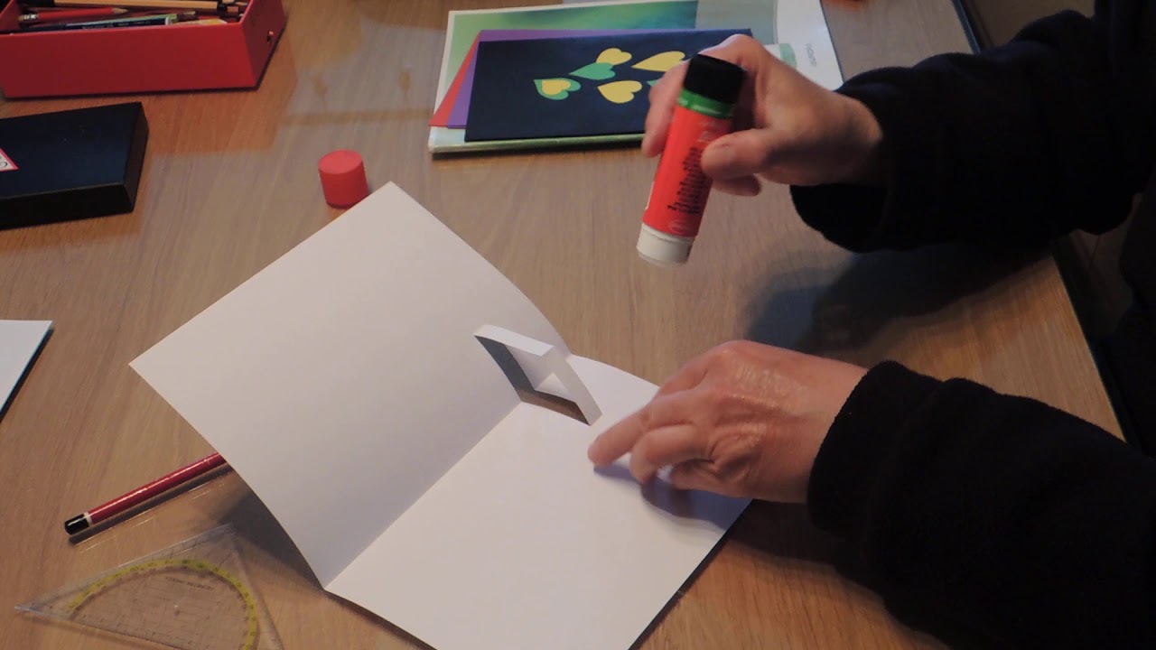Hoe maak je een pop upkaart - YouTube