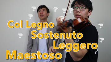 Musical Terminology on the Violin