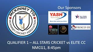 McKinney T10 7th Edition - Qualifier 1 (All Stars Cricket vs Elite CC), NMCG1, 8.45pm