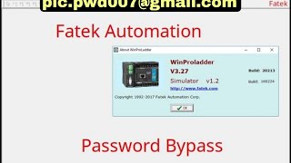 Bypass Passwords On Fatek Plc With Winproladder