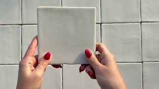 Ivory Gloss Square Handmade Effect Wall Tile screenshot 3