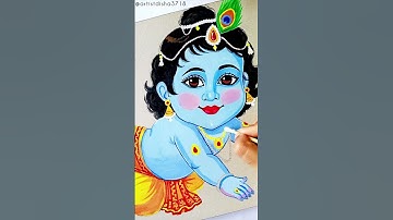 Bal krishna painting PART 2 | Janmashtami drawing #shorts #art #drawing #janmashtami #krishna #viral