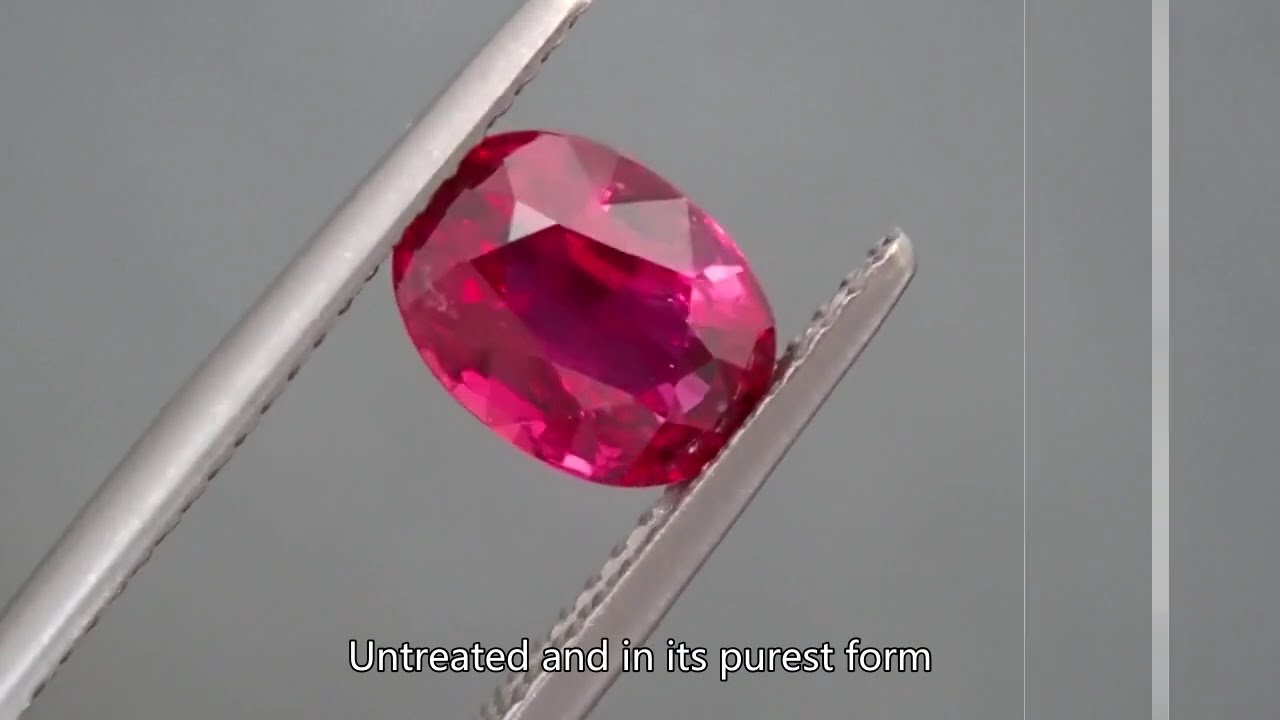 Exquisite 1.69-Carat Pigeon’s Blood Ruby from Mozambique – Untreated, Oval Shape