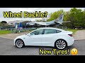 Tesla Model 3: Wheel Buckle Repair & Fresh Tires